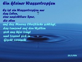 Ein kleiner Wassertropfen